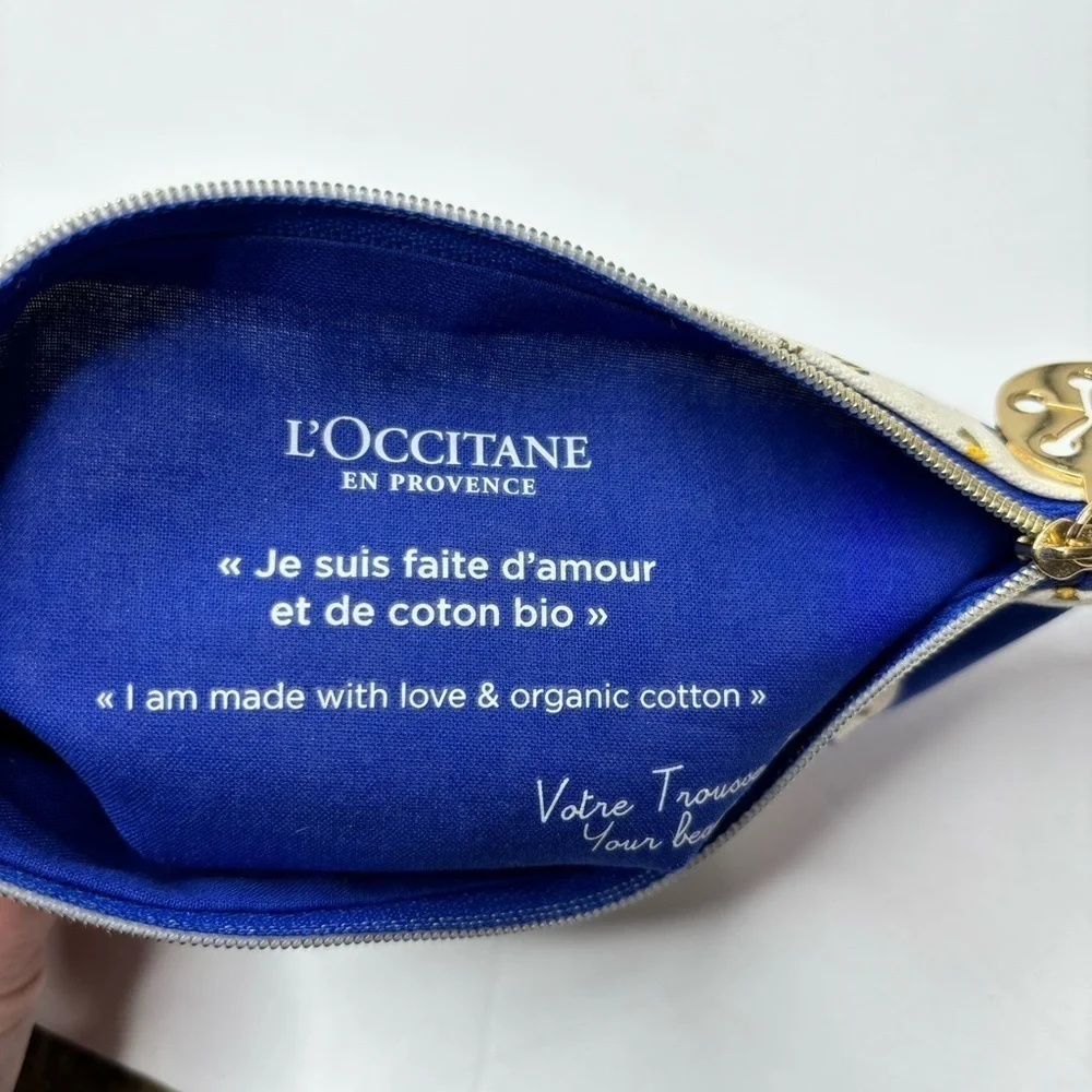 L’OCCITANE Cream Multicolor Small Makeup Pouch - Picture 2 of 5